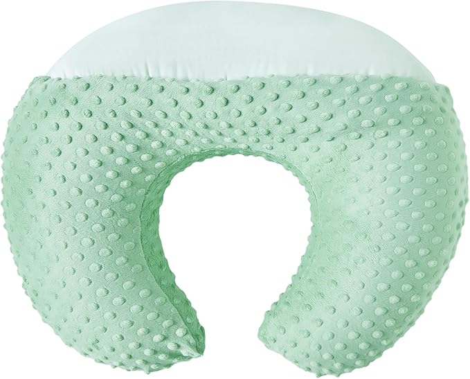 Dots Nursing Pillow Cover, Case Plush Breathable Breastfeeding Pillow Slipcover Fits Nursing Pillow, Super Soft Snug Positioners for Baby Boy Baby Girl (Celadon)