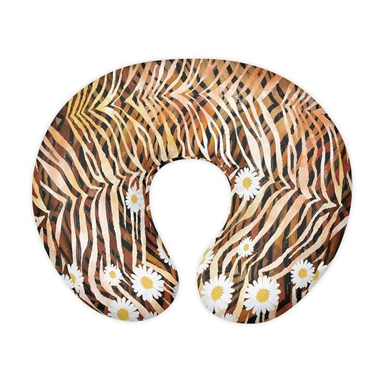 Nursing Pillow Cover for Breastfeeding Pillow Leopard Stripe Daisy Nursing Pillow Slipcovers Breastfeeding Pillow Cover Boys Girls, Perfect Newborn Choice for Mom or Baby