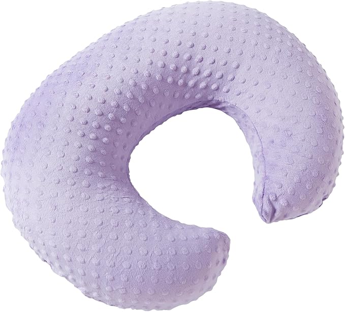 Nursing Pillow for Breastfeeding and Bottle Feeding More Support for Mom and Baby,Soft Newborn Nursing Baby Pillow， Machine Washable (Light Purple)