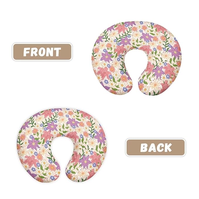 Nursing Pillow Cover Slipcover for Breastfeeding Pillows Color Flower Leaf Fits On Standard Infant Nursing Pillows Soft Fabric Fits Snug On Infant