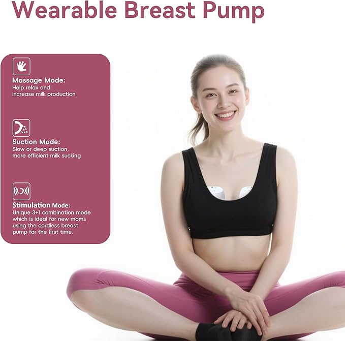 Portable Breast Pump for Busy Moms | Hands Free Electric Breast Pump, Ultra Quiet and Comfortable | Maximize Milk Output Anytime
