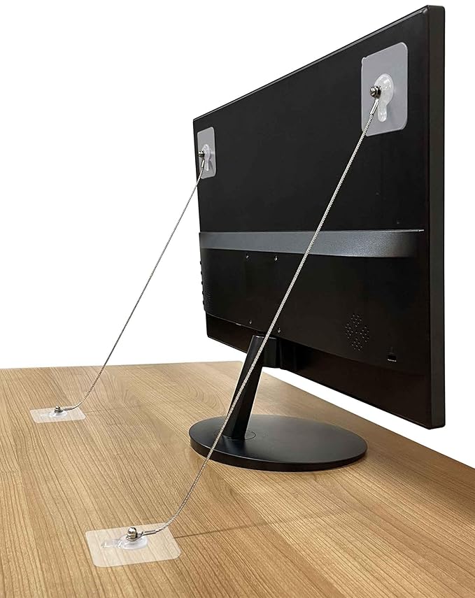 8 Pack, 4 pcs 8''+4 pcs 16'' Furniture Anchors Kit for Baby Proofing, Adhesive TV Safety Straps Use to Prevent Falling and Anti Tip, No Drill Dresser Or Cabinet to Wall Anchors