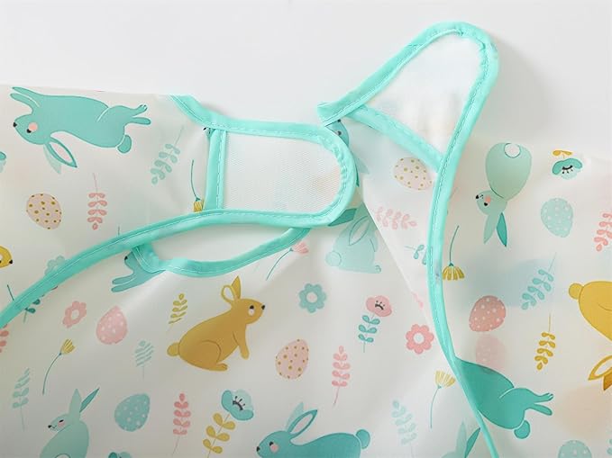 3 Pcs Waterproof Long Sleeves Baby Bibs Weaning Smock Bib 3-24 Months