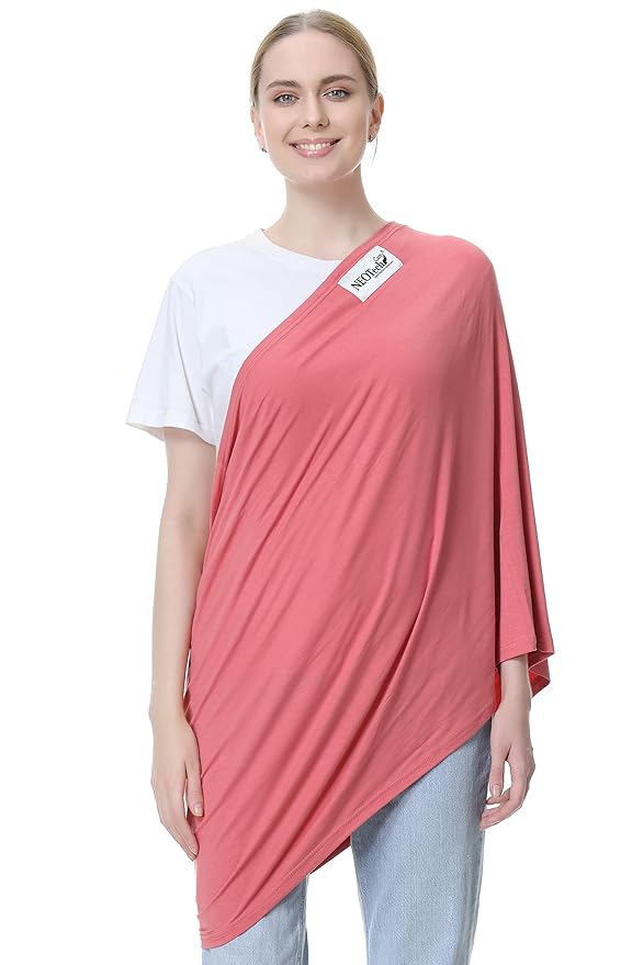 NeoTech Care Baby Nursing Cover Breastfeeding Scarf | Soft Fabric (Pink)
