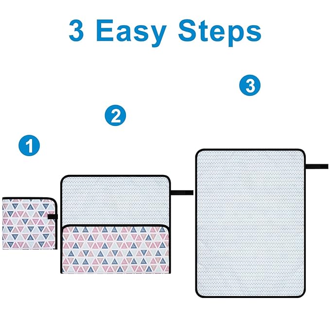 Accmor Portable Diaper Changing Pad, Waterproof Baby Changing Mat, Foldable Portable Travel Changing Pads for Baby, Triangle