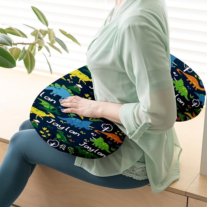 Dyoart Baby Nursing Pillow Cover,Personalized Name Soft Nursing Covers,Breastfeeding Pillow Slipcover for Bottle Feeding,Custom Gifts for Toddler Infant,Dinosaur(one Size)