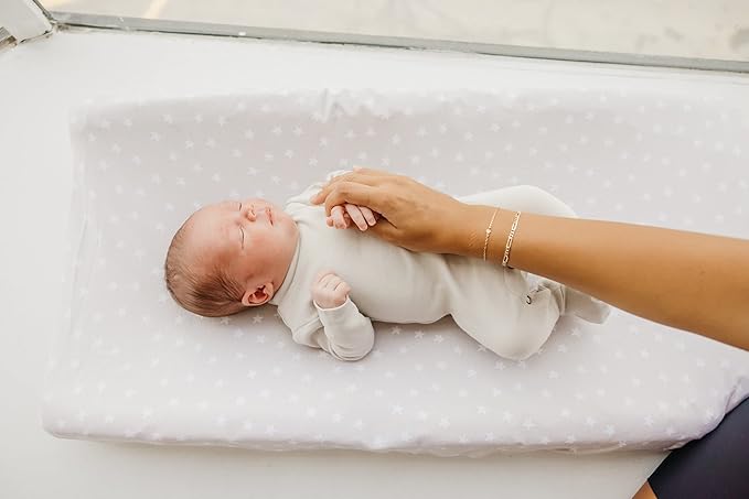 Premium Knit Changing Pad Cover by Copper Pearl: Soft, Stylish, and Universal Fit for All Standard Diaper Changing Pads, Trendy Design Changing Pad Covers, Twinkle