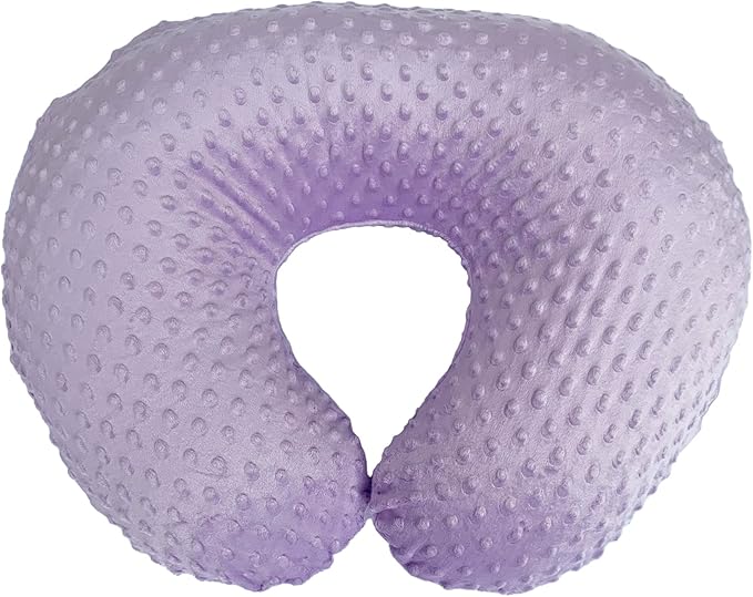 KiddyKlouds Nursing Pillow Slipcover - Breastfeeding Pillow Cover. Minky Fabric (Lavender)