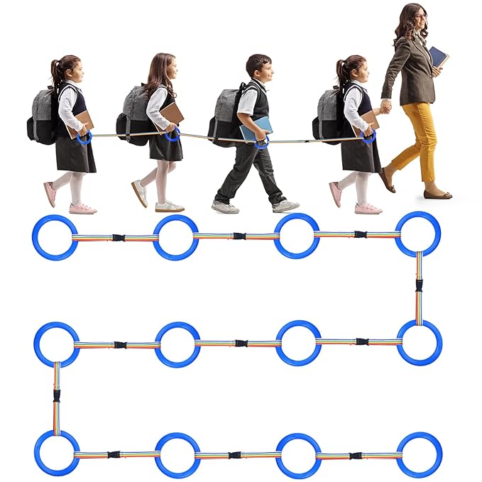 Tatuo 12 Set Toddlers Walking Rope for Preschool Toddlers Detachable Transition Rope Safety Daycare Rope for Preschool Daycare Kindergarten School Kids Outdoor Supplies (Blue)