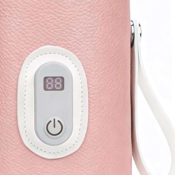 Rechargeable Bottle Warmer - Portable Milk Warmer, Fast Heating Bottle Warming for Breastmilk & Water | Precise Temperature Control, Digital Display for Travel, Mom & Dad, Home Nursery
