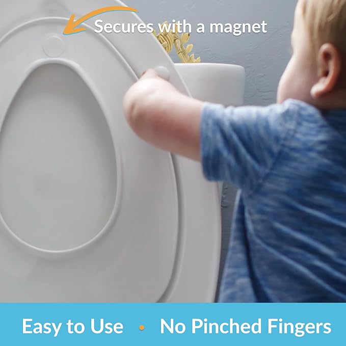 Mayfair NextStep2 Toilet Seat with Built-In Toddler Potty Training Seat, Slow Close, Easy Clean, Magnetic Removable Kids Seat, ELONGATED, Biscuit