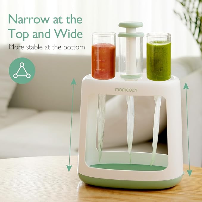 Momcozy Baby Food Maker Essentials Series, Includes the Squeeze Station, Pouch Holder No Squeeze for Easy, Mess-Free Meal Prep
