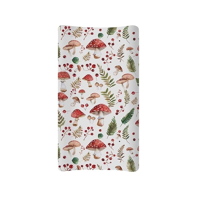 Mushrooms Baby Changing Pad Cover Leaf Diaper Changing Table Covers Toddler Changing Table Sheets Baby Changing Pads Mat Newborn Infant