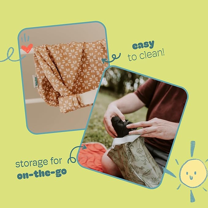Kinder Set of 2 Water Resistant Wet Bags for Storing Laundry or Cloth Diapers Travel Size Wet Bag Daycare Beach Pool Wet Swimsuit Roll Top for Air Tight Odor Contained Washable Reusable (Giraffes)