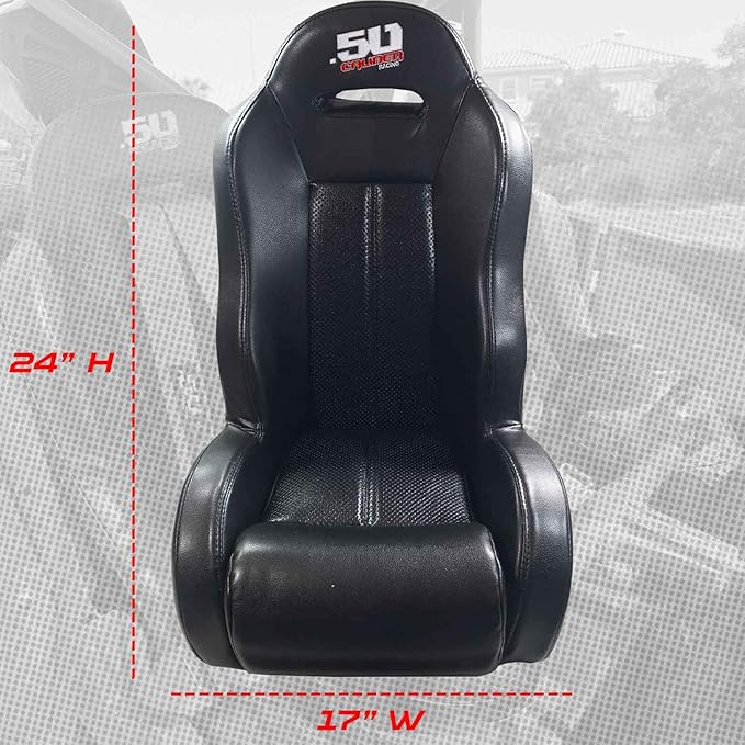50 Caliber Racing Premium Mini Bucket Seat for All Vehicles - Secure Comfort for Kids, Fits Polaris RZR (No Bracket, Limited Stock)