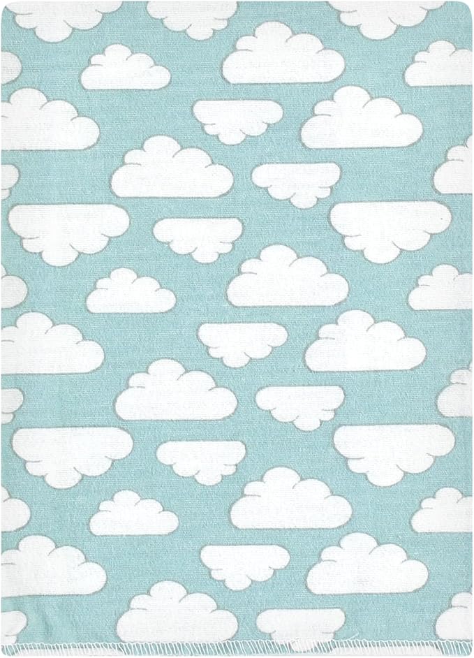 Hudson Baby Unisex Baby Cotton Flannel Burp Cloths Bundle, Boy New Elephant, One Size