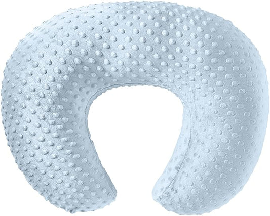 Nursing Pillow for Breastfeeding and Bottle Feeding More Support for Mom and Baby,Soft Newborn Nursing Baby Pillow， Machine Washable (Light Blue)