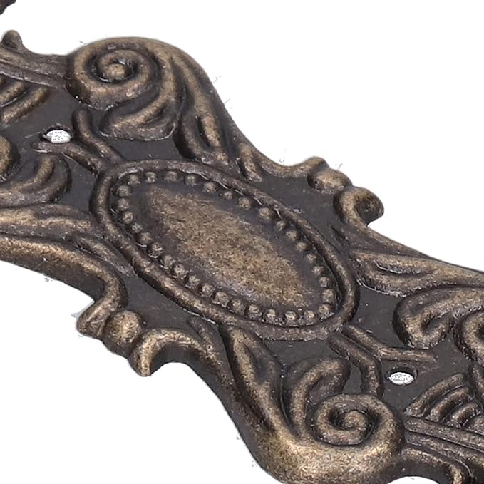 10PCS Retro Carved Furniture Corner Protectors, Furniture Decorative Edge Cover Antique Metal Carved Corner Protector Decorative Metal Trim with Screws for Wooden Box Jewelry Gift Case Cabinet
