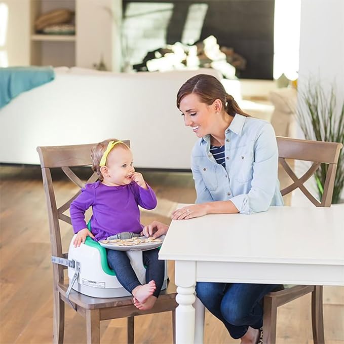 Bumbo 3-in-1 Multi-Seat for 6 to 36 Months, Travel Baby and Infant Feeding & Play Floor Seat, Aqua - All-in-One Portable Booster with Dining Tray & Toddler Kitchen High Chair