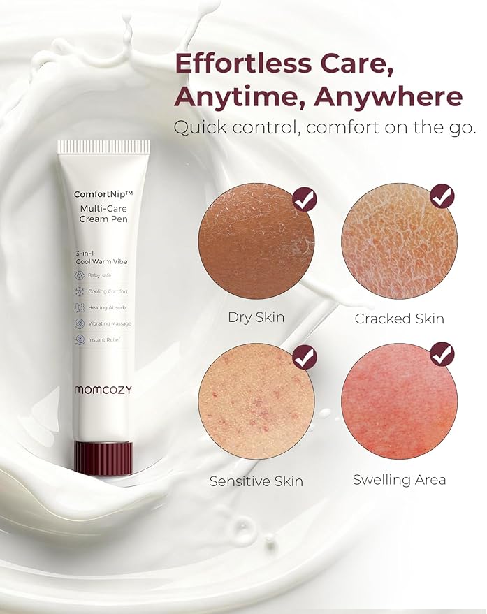 Momcozy ComfortNip™ Nipple Cream Refill for 3-in-1 Multi-Care Cream Pen Vegan Soothing Nipple Cream Safe for Breastfeeding(0.71 oz)