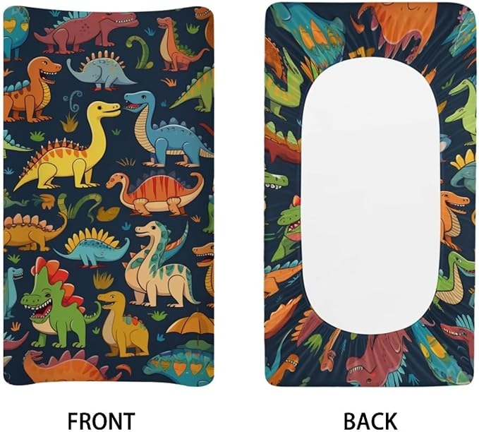 Changing Pad Covers for Boys Girls, Dinosaurs Diaper Changing Table Pad Cover Soft Breathable Changing Mat Cover for 32''x16 Cute Birthday Gifts for Baby