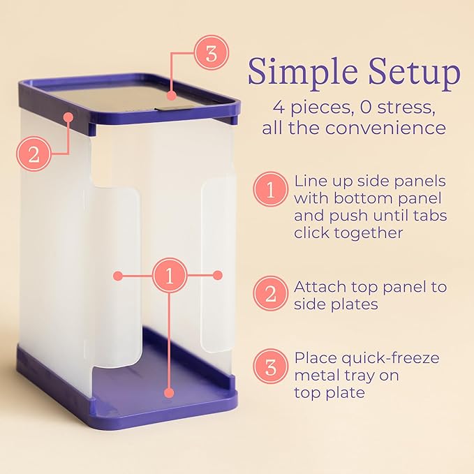Lansinoh Breastmilk Storage Container with Quick-Freeze Tray, Stores up to 10 Breast Milk Bags, Made Without BPA/BPS, Includes 5 Milk Bags
