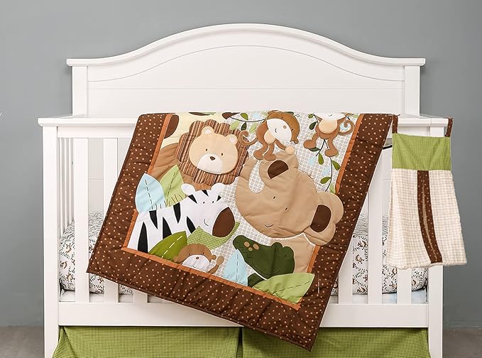 Owl / Checked Nursery Diaper Stacker 1 PC Baby Diaper Hanging Bag (Green)