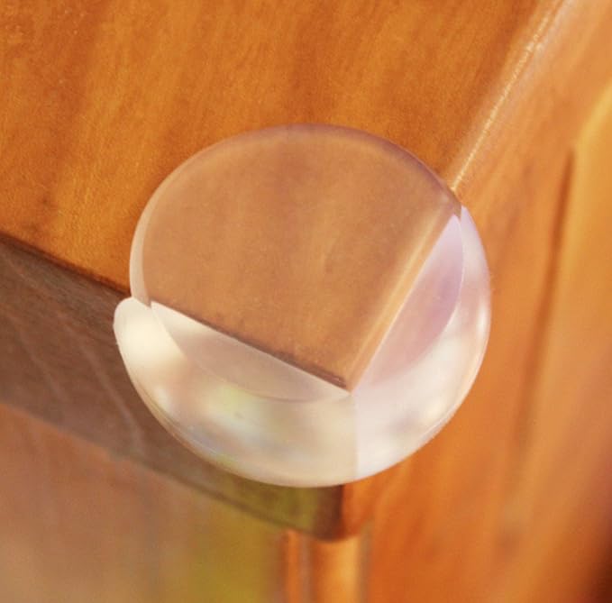 10-Pack Ball Shape Baby Safe Clear Transparent Corner Guards Cushion Protector, Furniture Safety Bumpers Children Proof Table Protection, Anti-Collision Sharp Edge Corner Guard (10 Pack)