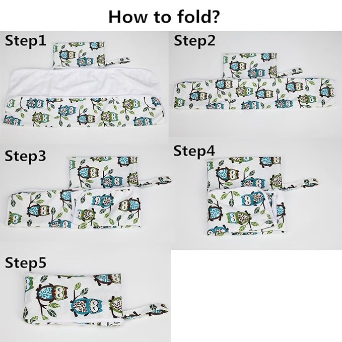 Baby Diaper Changing Mat Portable Foldable Washable Compact Travel Nappy Waterproof Play Mat 30inx18.5in,77cmx47cm (Owl)