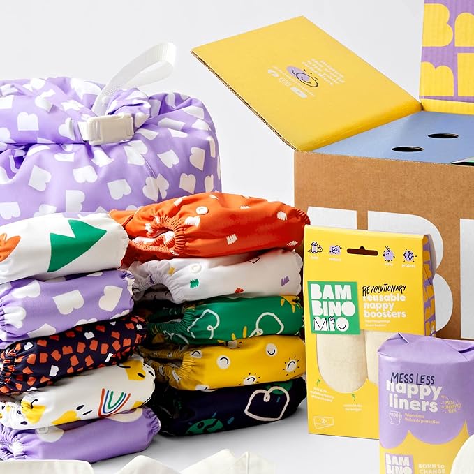 Bambino Mio, Stay at Home Wet Bag - Large, Waterproof, Nappy Laundry Storage Bag, Bold
