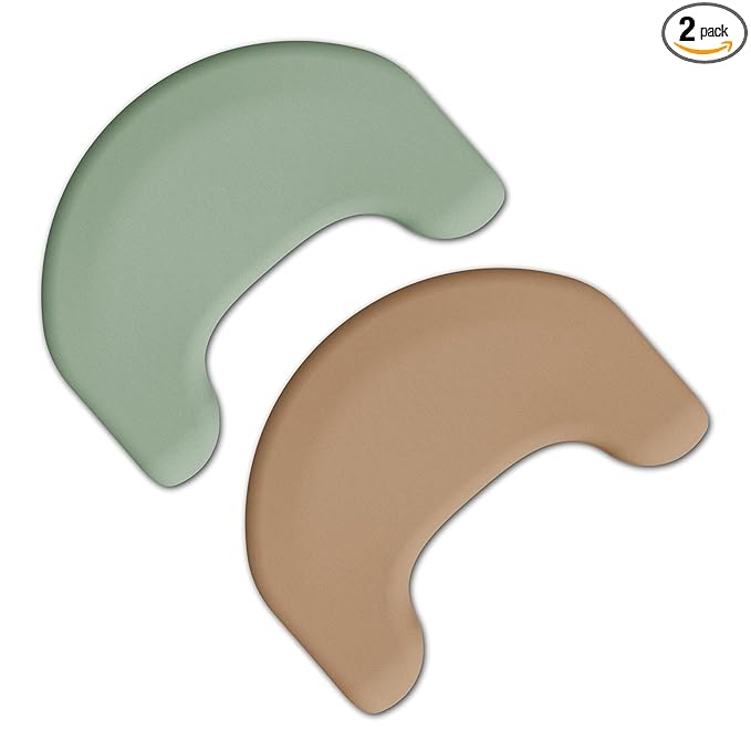 Dr. Brown's Nursing Pillow with Washable Cover, Breastfeeding Lap Support Pillow, Premium Memory Foam, Firm and Responsive, Green/Beige, 2-Pack