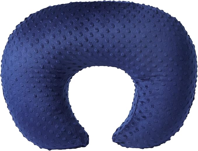 Dots Nursing Pillow Cover, Case Plush Breathable Breastfeeding Pillow Slipcover Fits Nursing Pillow, Super Soft Snug Positioners for Baby Boy Baby Girl (Estate Blue)
