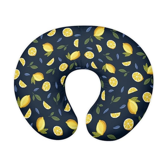 Nursing Pillow Cover with Hidden Zipper Lemon and Leaves Soft for Moms/Baby Nursing Pillow Cover Stretchy Removable Cover for Breastfeeding Pillows