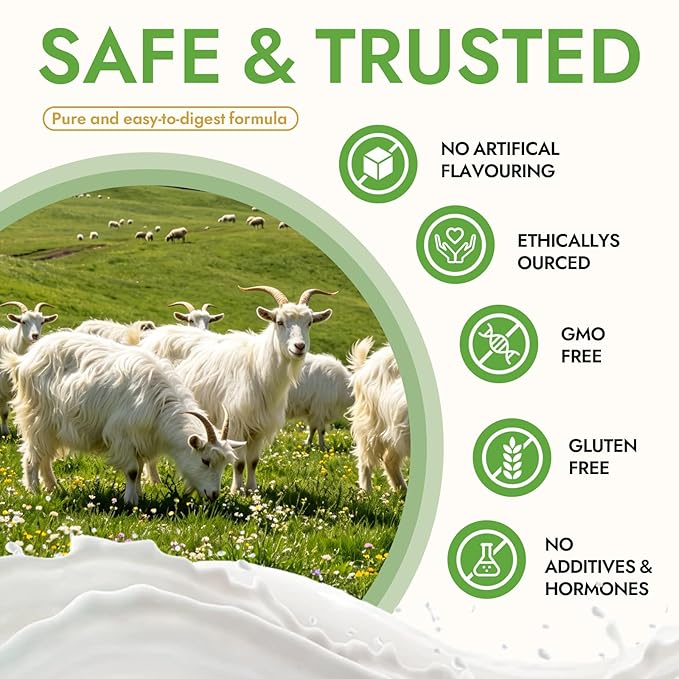 Eve Farm Co Goat Milk Powder - Premium Farm Source, Easy to Digest, Gluten Free, High in Protein, Calcium & Probiotics, Non-GMO, Gluten-Free