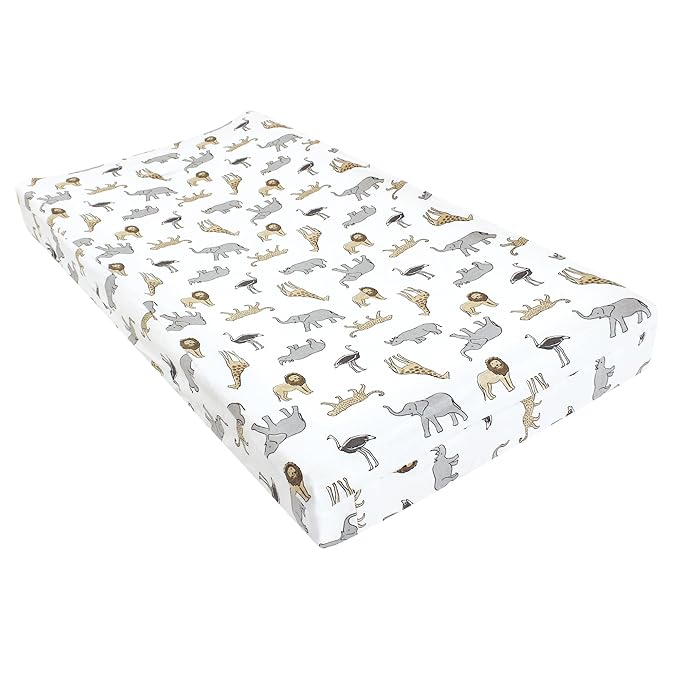 Hudson Baby Unisex Baby Changing Pad Cover, Modern Safari, One Size