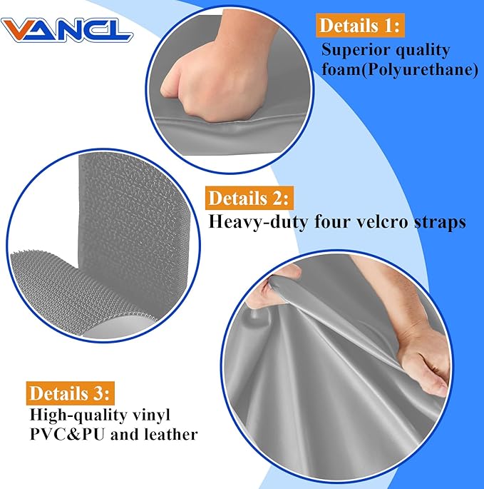 Light Grey Wal Corner Padding 2" Thick Wall Corner Safety Padding Heavy Duty Waterproof Durable 2 Sides Wall Corner Guards for Protector