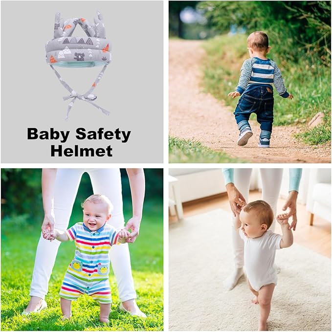 Baby Helmet, Baby Adjustable Helmet, Lightweight and Soft, No Bumps Safety Head Cushion Bumper Bonnet, Adjustable Protective Cap Child Safety Headguard Hat for Running Walking Crawling