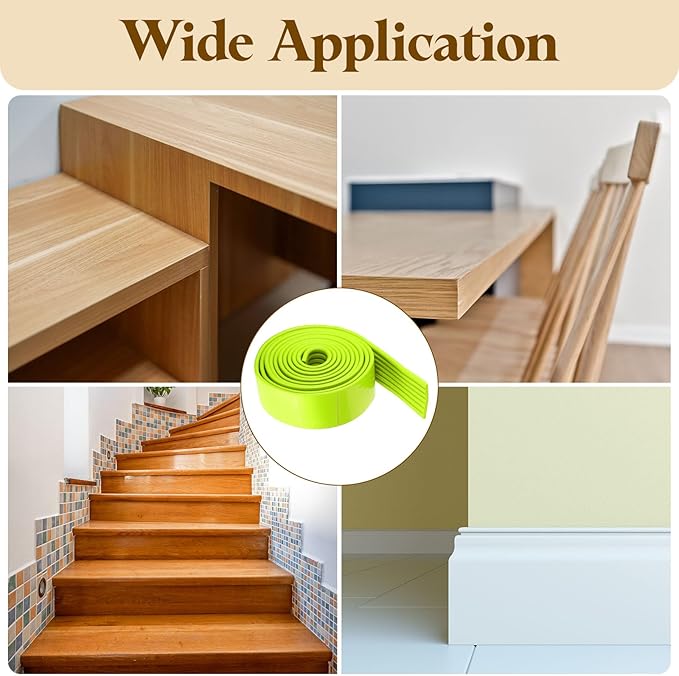 uxcell Bunk Bed Ladder Pad, 16.4ft NBR Self-Adhesive Corner Edge Protector Soft Furniture Corner Guard for Ladder Table Desk Edge, Grass Green
