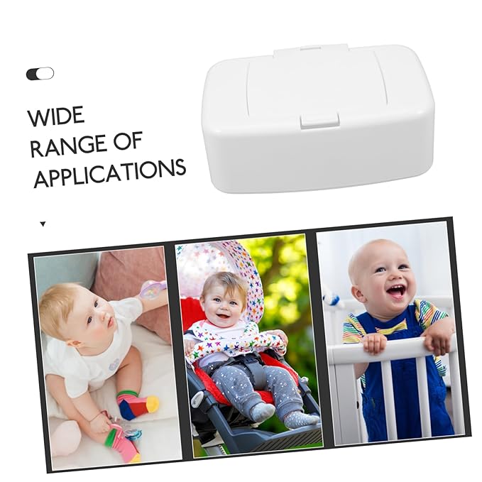 Luxshiny Refillable Wipe Dispenser Box Portable Wipes Holder for Room Kitchen Bathroom Lightweight Cover Compact Design for Storage