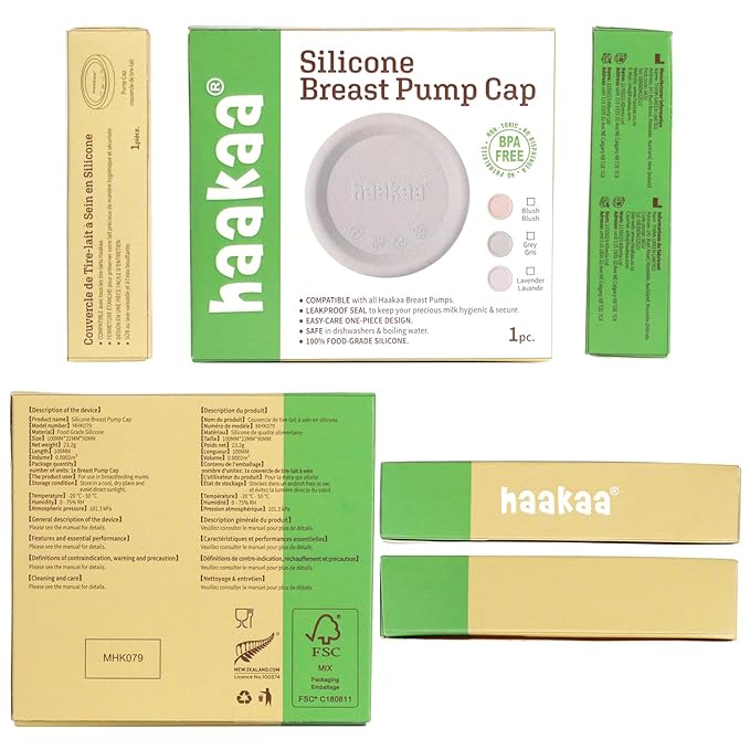 haakaa Lid Manual Breast Pump Silicone Cap Fit All Haakaa Breast Pumps 1 pc