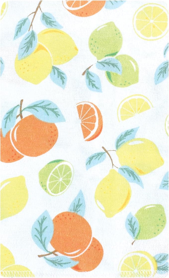 Luvable Friends Hudson Baby Flannel Burp Cloths 10pk, Pastel Citrus