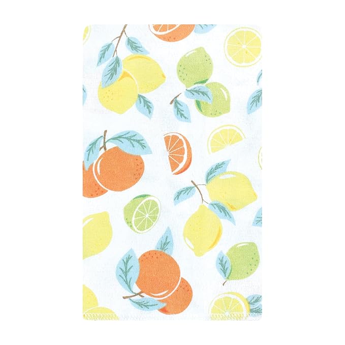 Hudson Baby Unisex Baby Flannel Burp Cloth 10pk, Citrus Mint, One Size