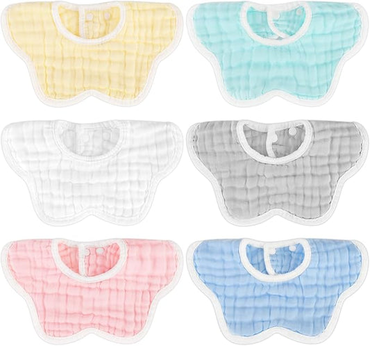 Accmor Muslin Baby Bibs Baby Bandana Drool Bibs for Unisex Boys Girls, Cotton Baby Drool Bibs for Teething Drooling ﻿