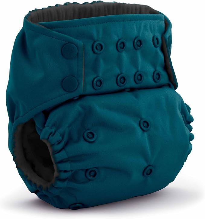 Kanga Care Rumparooz G3 OBV Cloth Diaper Reusable One Size Pocket Diaper with Patented Inner Double Gusset 2 pcs Bamboo Rayon Insert Soaker | Caribbean (6-55+ lbs)