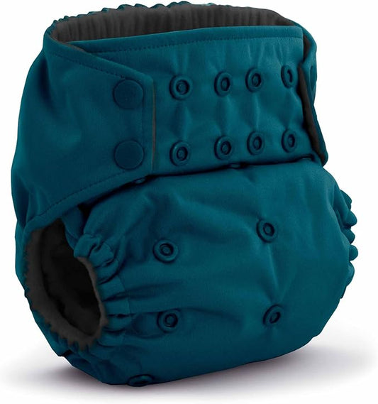 Kanga Care Rumparooz G3 OBV Cloth Diaper Reusable One Size Pocket Diaper with Patented Inner Double Gusset 2 pcs Bamboo Rayon Insert Soaker | Caribbean (6-55+ lbs)