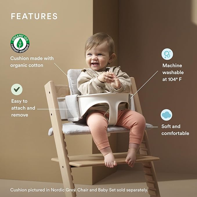Stokke Tripp Trapp Classic Cushion 2, Glacier Green - Pair with Tripp Trapp Chair or High Chair for Support & Comfort - Machine Washable