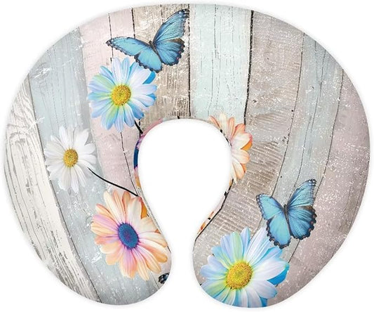 Nursing Pillow Cover, Breastfeeding Pillow Slipcover Fits Nursing Pillow for Baby Boy Girl，Washable Feeding Pillow Covers for Breastfeeding and Bottle Feeding,Daisy Butterfly(Cover Only)
