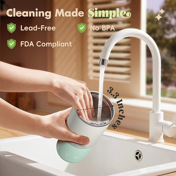 Portable Bottle Warmer with 120W Fast Heating, Portable Milk Warmer for On-the-Go Use, 18000mAh Rechargeable with Long Battery Life, 316 Stainless Steel Warmer for Breast Milk, Formula & Water