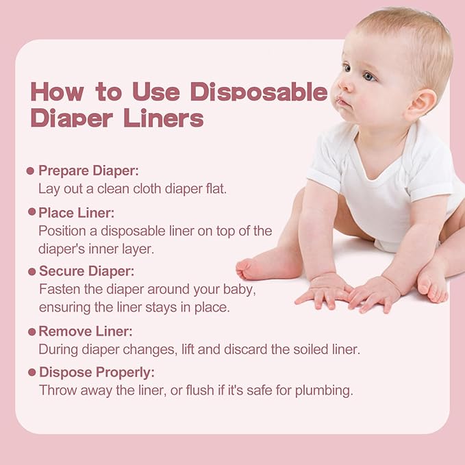 Babygoal Baby Cloth Diaper Liners 4 Pack, Rayon from Bamboo Liners for Cloth Diaper Nappy (400 Sheets)