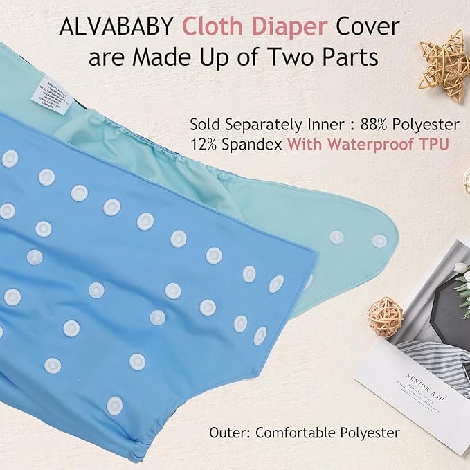 ALVABABY Baby Cloth Diaper Cover, Swim Diaper,Nappy Shell Baby Girls and Boys